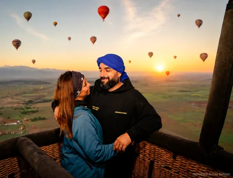 Ballonmand met compartimenten gebruikt voor de comfort ballonvaart in Marrakech
