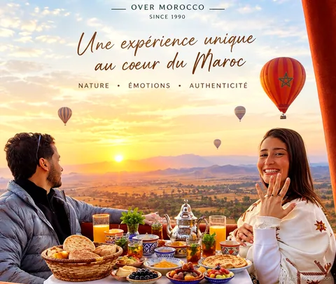 Vuelo privado en globo aerostático sobre Marrakech al amanecer