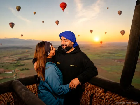 Nacelle de montgolfière compartimentée utilisée pour le vol confort à Marrakech
